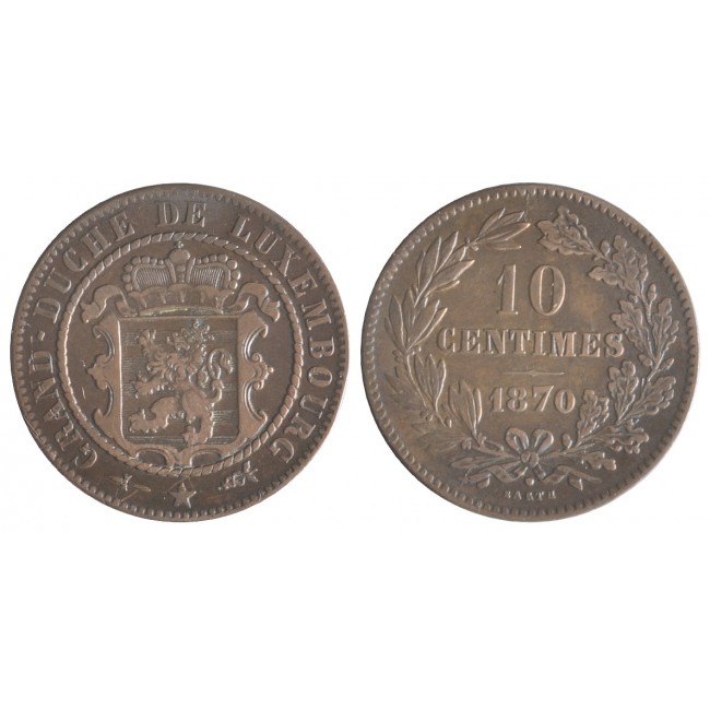 Lussemburgo 10 Centimes 1860