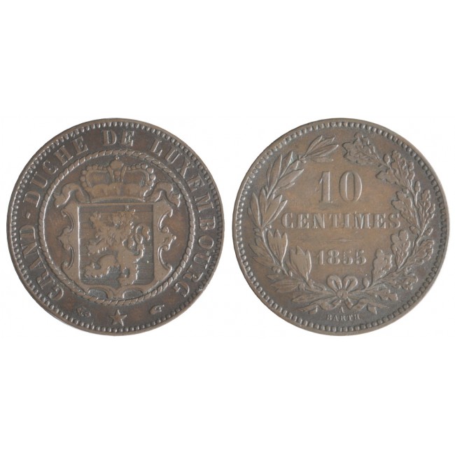 Lussemburgo 10 Centimes 1855